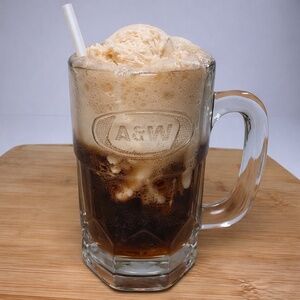 Vintage Embossed A&W Heavy Glass Mug – Large 6” Drive-In Style